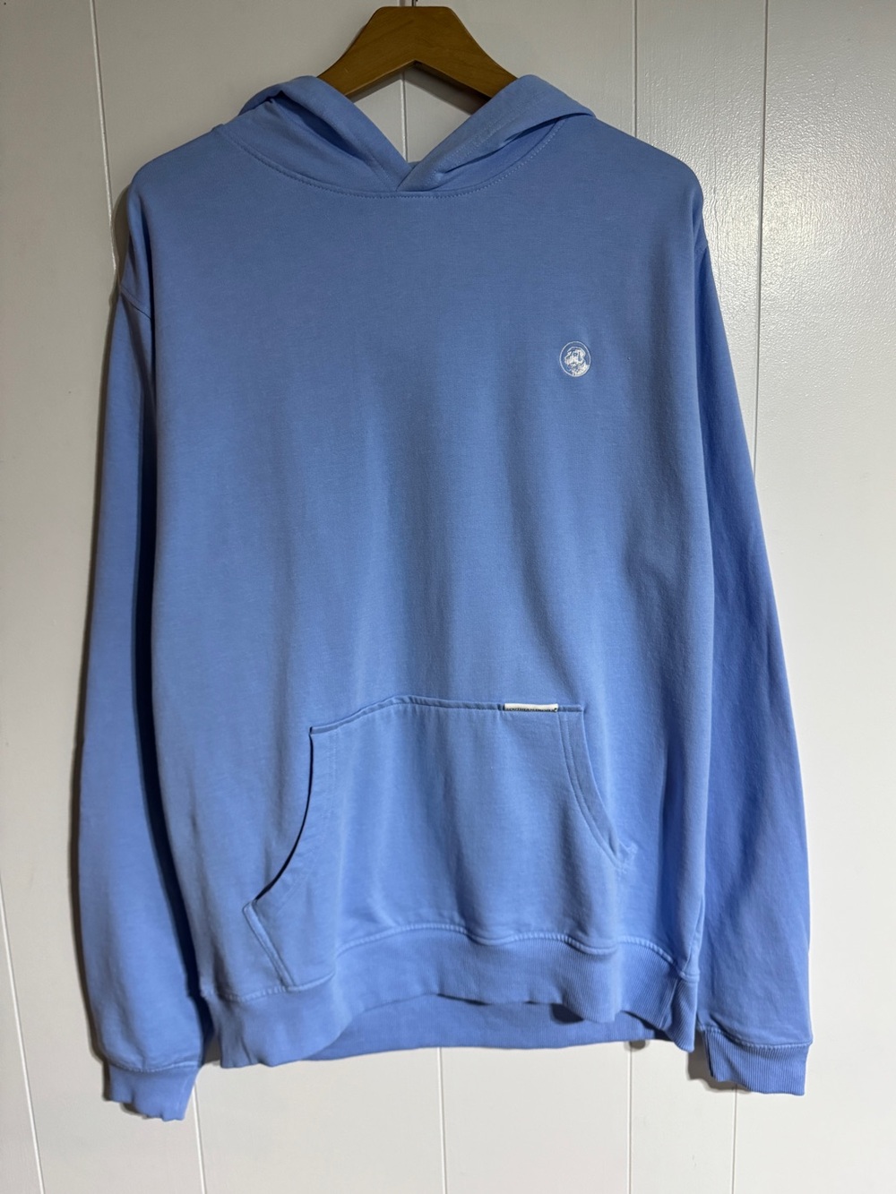 Southern Proper "Logo Hoodie" Pullover Light Sweatshirt Light Blue Mens Large